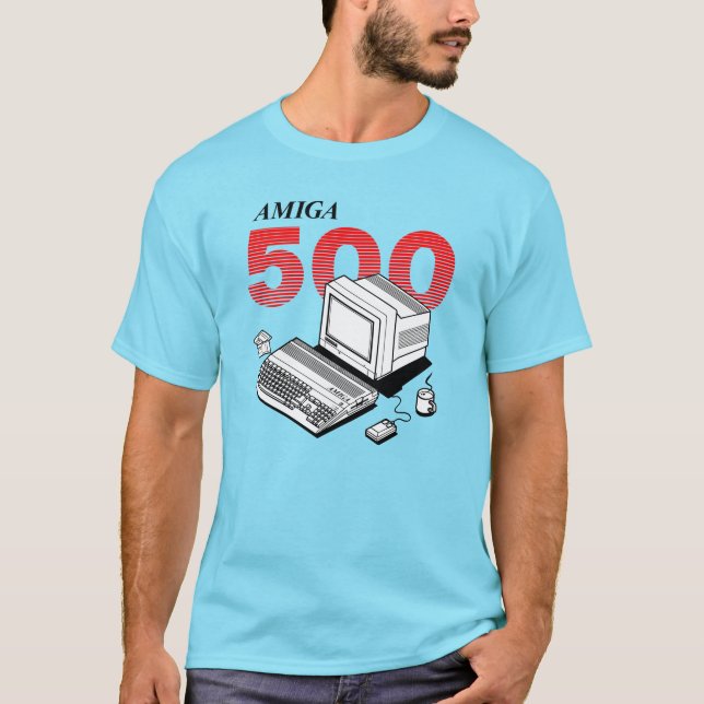 Amiga 500 computer - red version T-Shirt (Front)