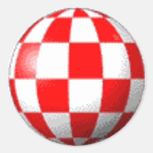 AMIGA BOING BALL CLASSIC ROUND STICKER