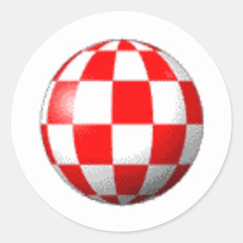 AMIGA BOING BALL CLASSIC ROUND STICKER