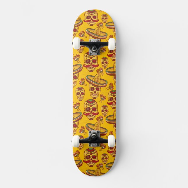 Amigo Skulls Skateboard Deck (Front)