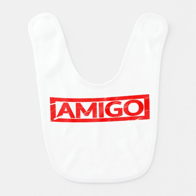 Amigo Stamp Baby Bib (Front)