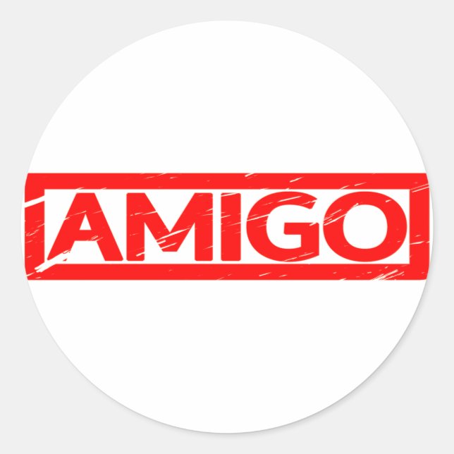 Amigo Stamp Classic Round Sticker (Front)