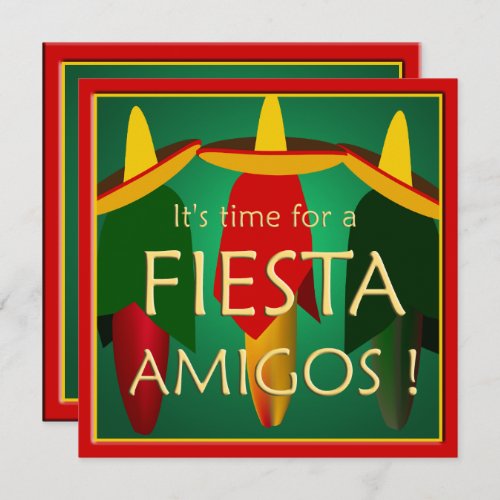 Amigos Fiesta Party Invitation