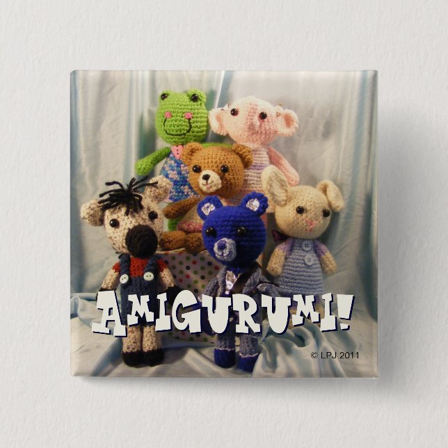 Amigurumi Friends Button (Front)
