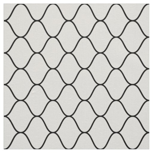 Amime Pattern - Black on White Fabric
