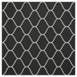 Amime Pattern - White on Black Fabric