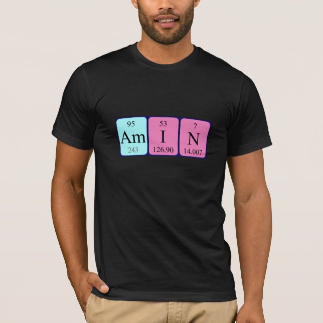 Amin periodic table name shirt (Front)