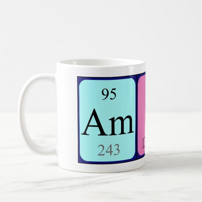 Amine periodic table name mug (Left)