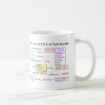 Amino Acid Catabolism Diagram Coffee Mug<br><div class="desc">This is a modified version of the diagram created by Mikael Häggström and based on information in Lippincott's Illustrated Reviews: Biochemistry. The Lippincott's text and the original diagram contained several discrepancies when compared with 5 other prominent biochemistry textbooks. This revised diagram represents consensus information from these 5 texts (see References...</div>