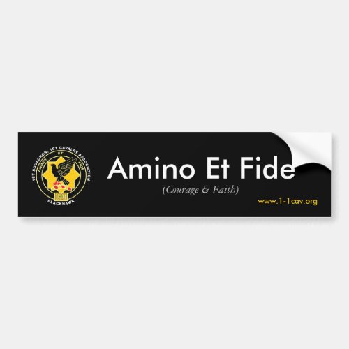 Amino Et Fide Bumper Sticker