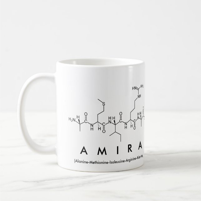 Amira peptide name mug (Left)