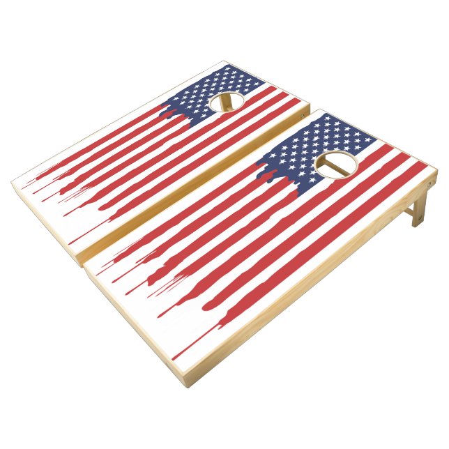 Amirican Flag | Zazzle_Growshop. Cornhole Set (Angled)