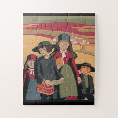 AMISH ART CHILDREN KIDS JIGSAW PUZZLE