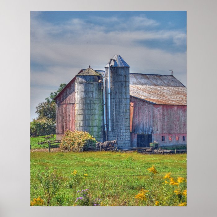 Amish Barn Poster/Print