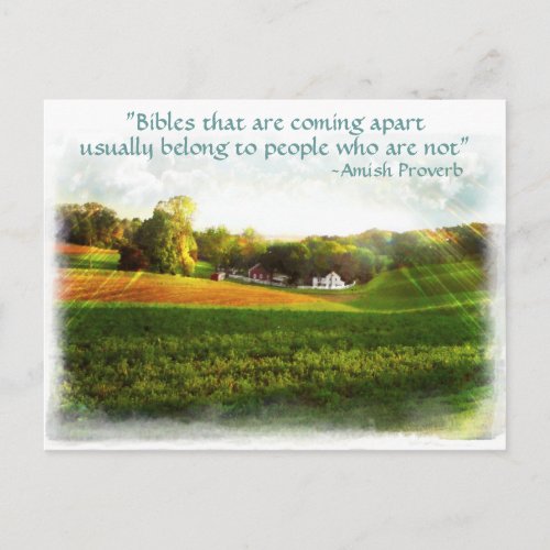 Amish Bible Postcard ProverbAdd Store Name Postcard
