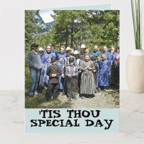 AMISH BIRTHDAY FUNNY HUMOR GREETING CARD