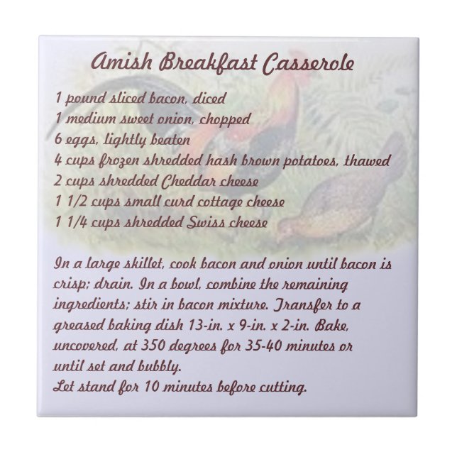 Amish Breakfast Casserole Tile (Front)
