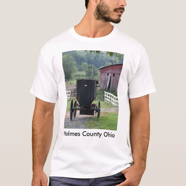 Amish Buggie - Holmes Co OH, Holmes County Ohio T-Shirt (Front)