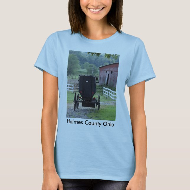 Amish Buggie - Holmes Co OH, Holmes County Ohio T-Shirt (Front)