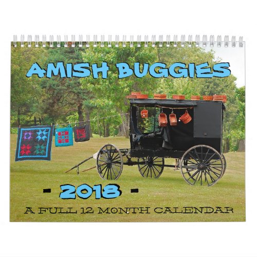Amish Buggies 2018 Calendar