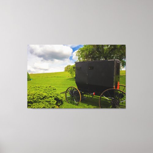 Amish Buggy at Hillside Farm Canvas Print