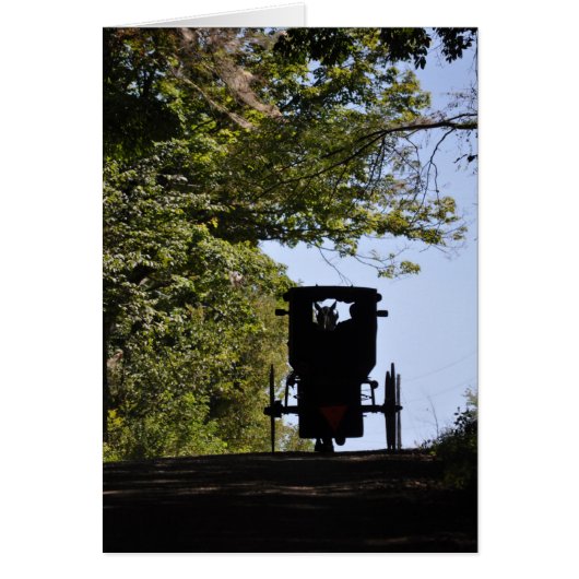 Amish Buggy -Day Silhouette Cards (Front)