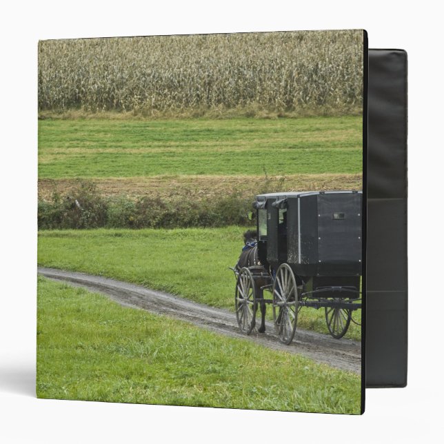 Amish buggy on farm lane, Northeastern Ohio, Binder (Front/Inside)
