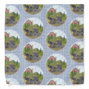 Amish Buggy Returning Bandana