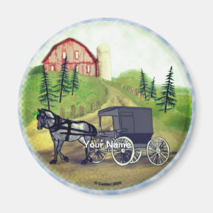 Amish Buggy Returning Magnet
