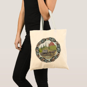Amish Buggy Visiting custom tote bag 