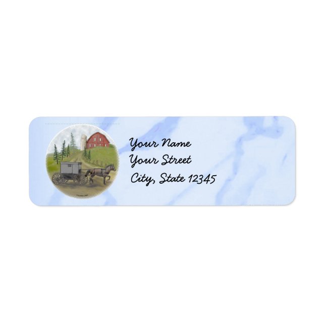 Amish Buggy Visiting labels (Front)