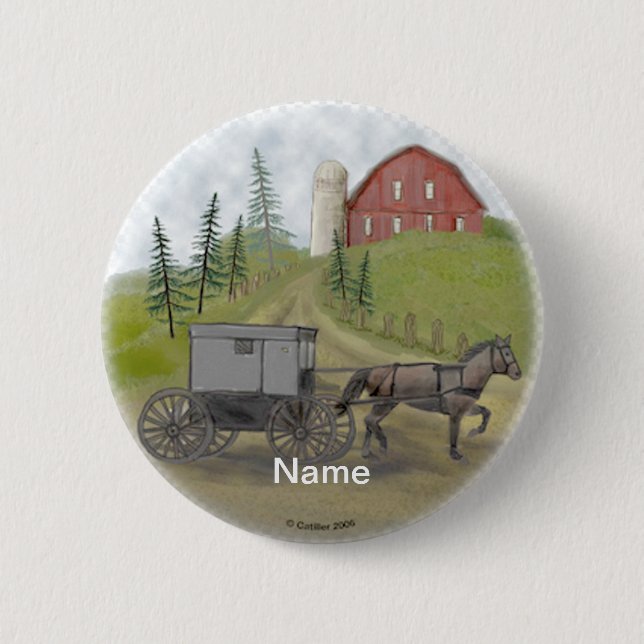 Amish Buggy Visiting pin (Front)
