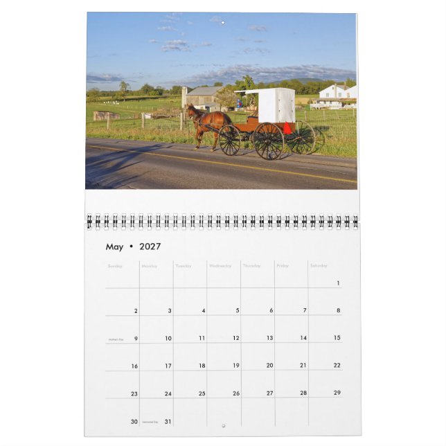 Amish Calendar 2020 (May 2027)
