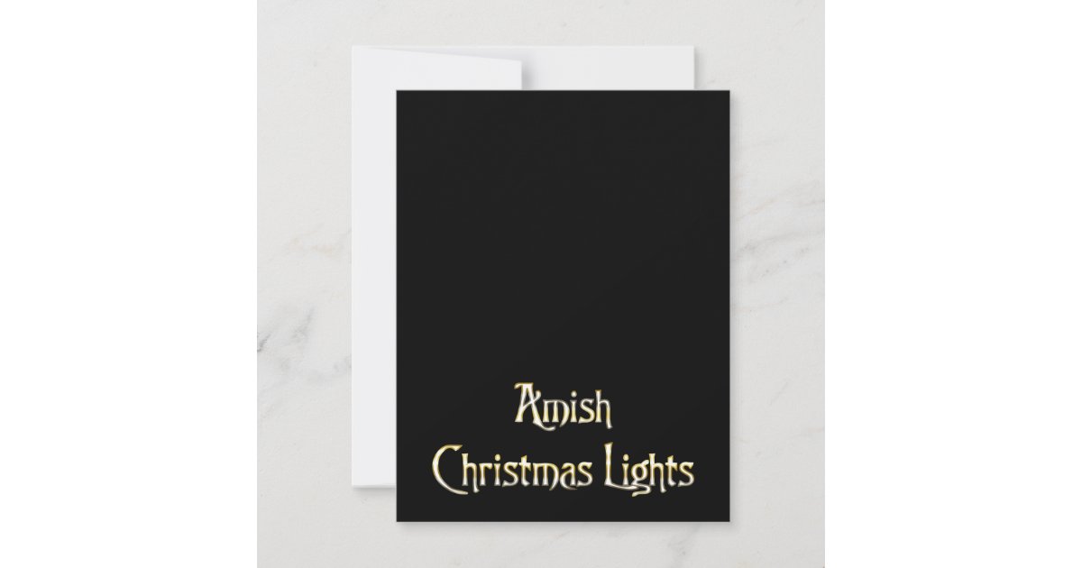 Amish Christmas Lights Holiday Card