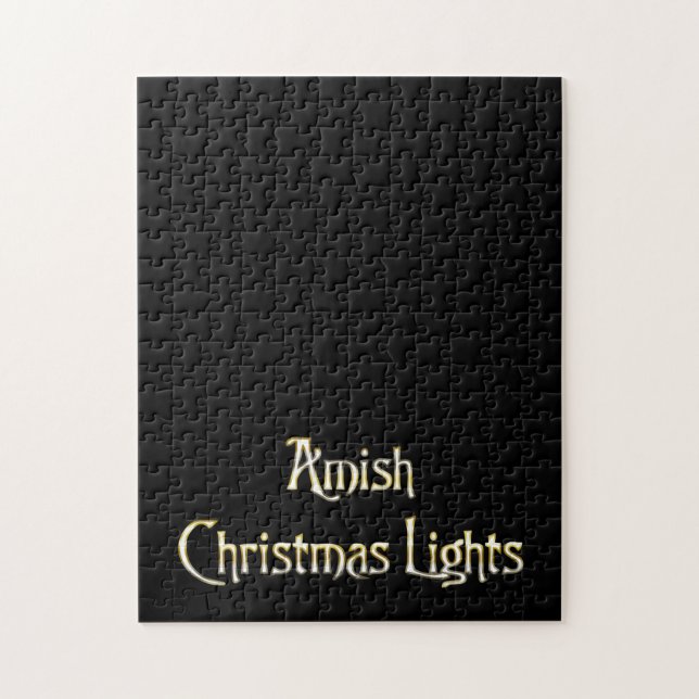 Amish Christmas Lights Jigsaw Puzzle (Vertical)