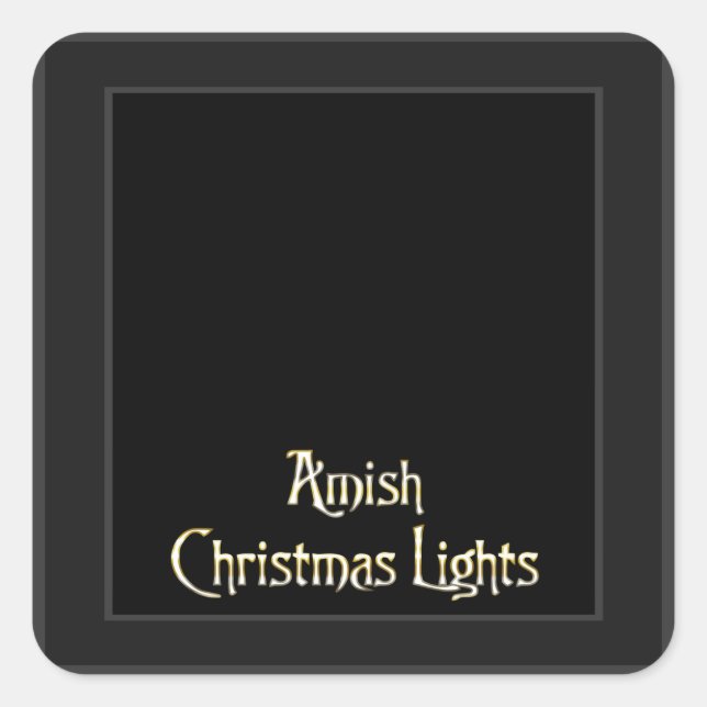 Amish Christmas Lights Square Sticker (Front)