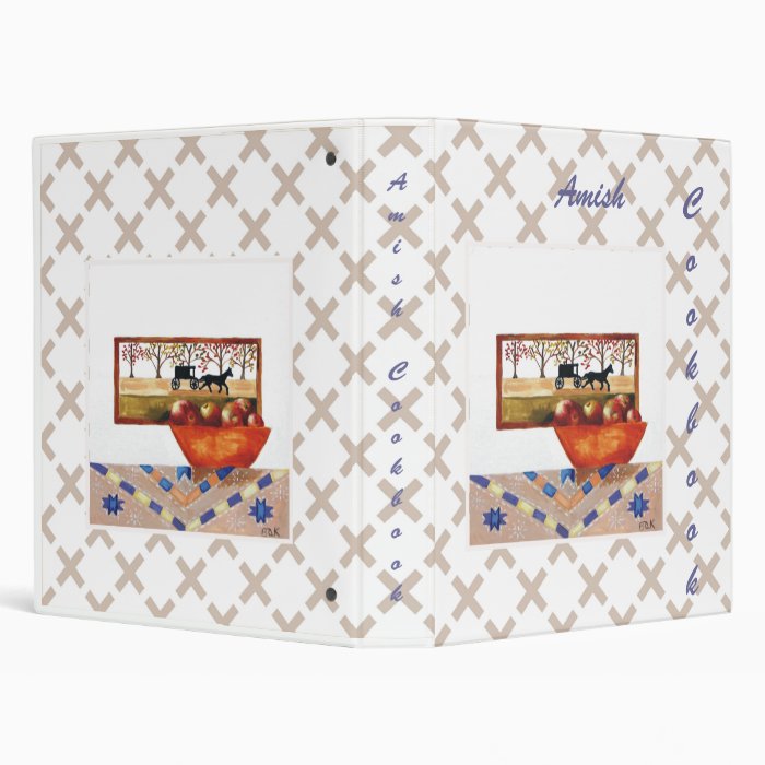 Amish  Cookbook 3 Ring Binders