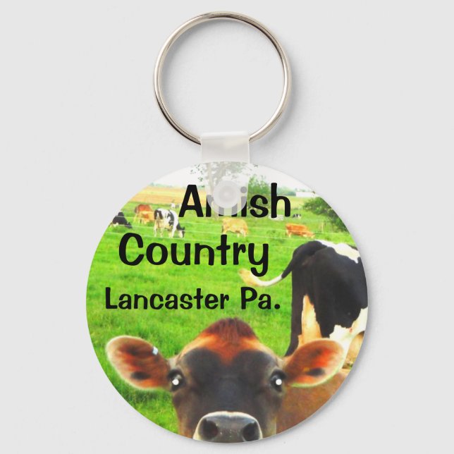 Amish Country Cows! Lancaster Keychain (Front)