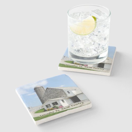 Amish Country Farm House Stone Coaster