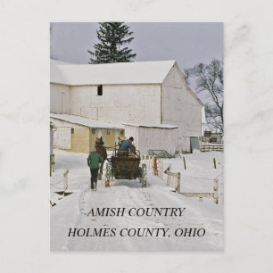 AMISH COUNTRY, HOLMES COUNTY,. OHIO postcard