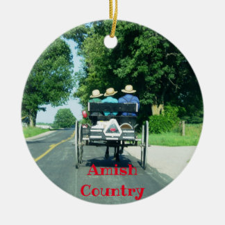 Amish Country Panoramic Christmas Ornament
