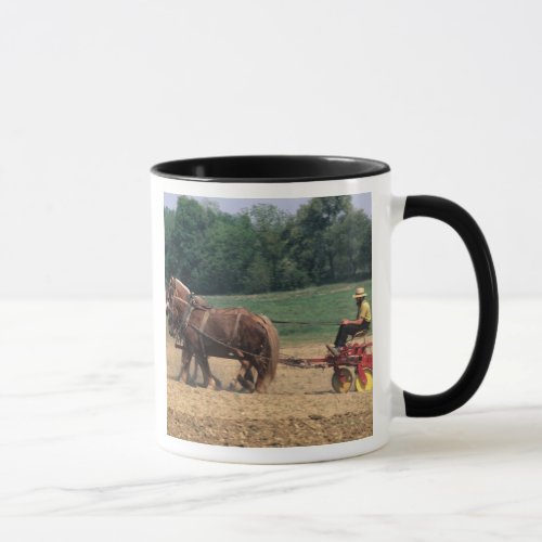 Amish Country simple people in farming with Mug