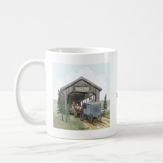 Amish Covered Bridge Coffee Mug (Left)