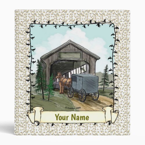 Amish Covered Bridge custom name binder