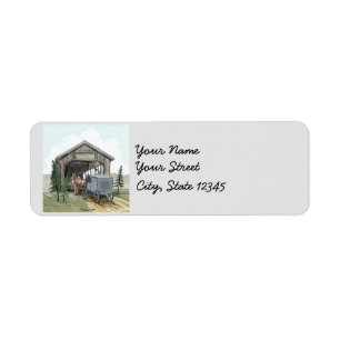 Amish Covered Bridge Label