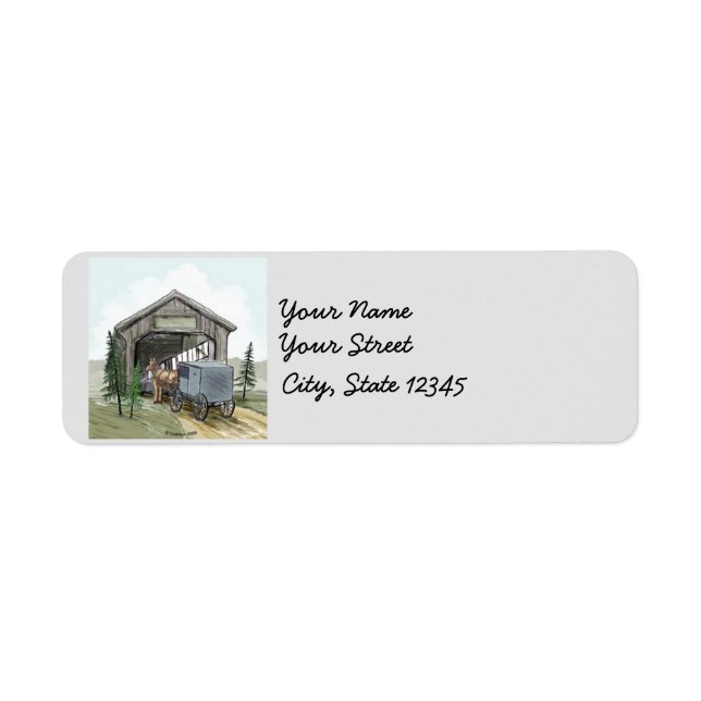 Amish Covered Bridge Label (Front)