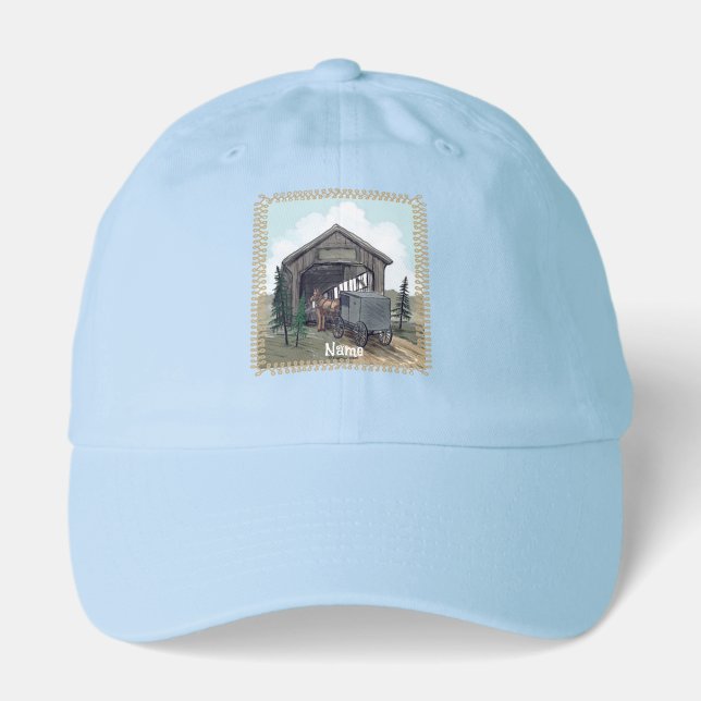 Amish Covered Bridge Trucker Hat (Front)