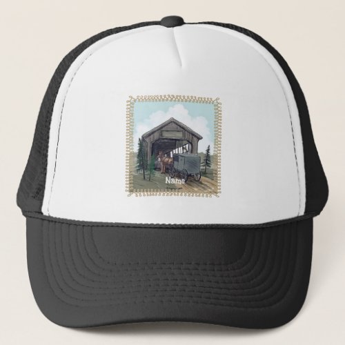 Amish Covered Bridge Trucker Hat
