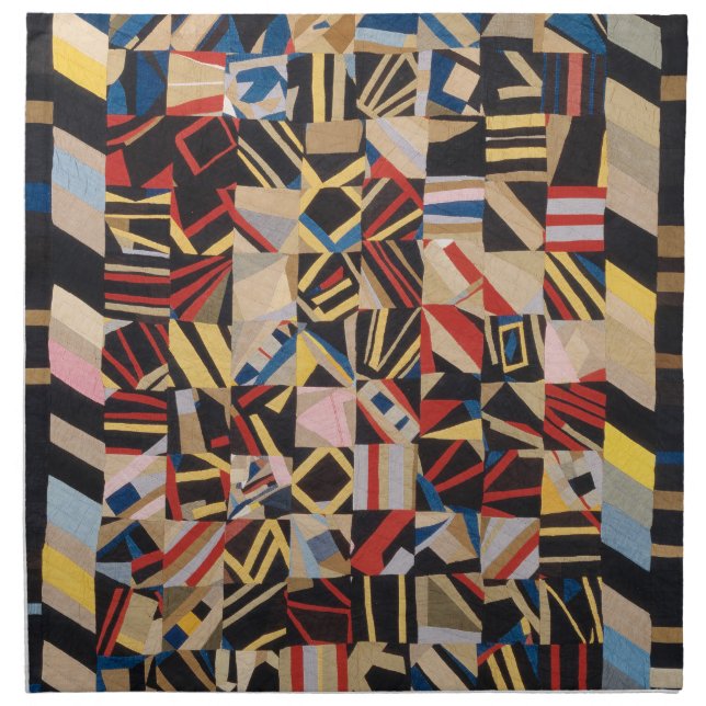 Amish crazy quilt   cloth napkin (Front)