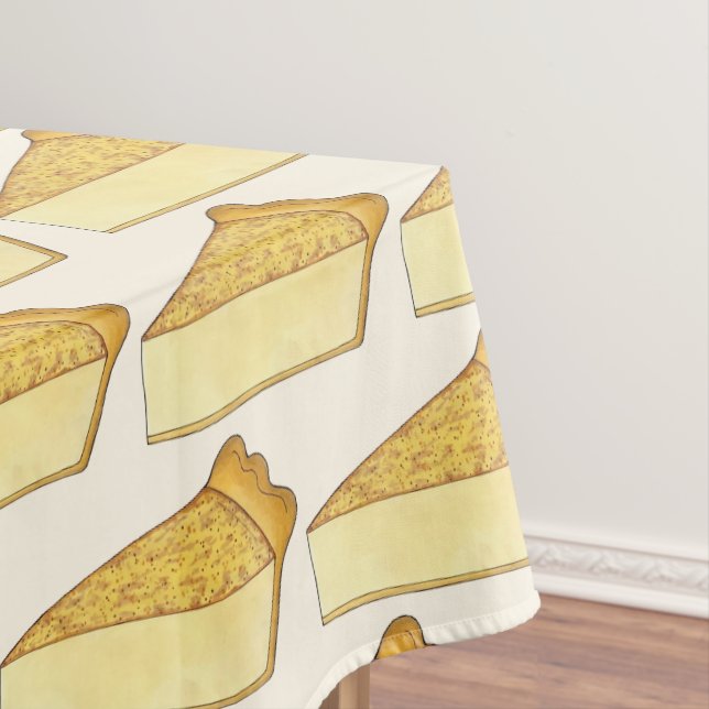 Amish Custard Pie Tart Dessert Slice Baking Food Tablecloth (In Situ)